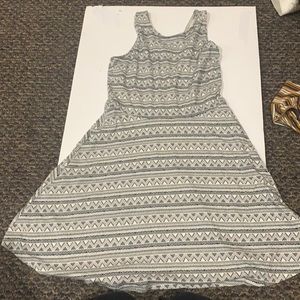 black and white skater dress